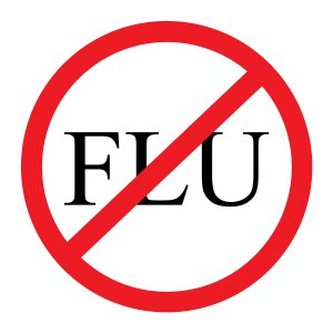 Sign showing "No Flu" flu shots Vital Force Clinic blog